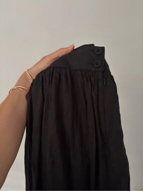 Black Women’s Button-Waist Gathered Skirt
